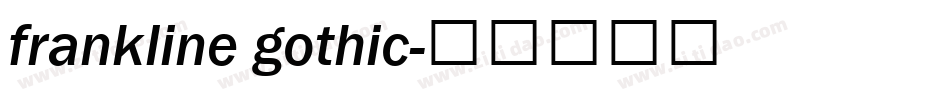frankline gothic字体转换
